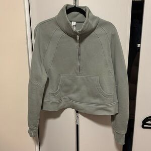 Lululemon Scuba Cropped Funnelneck Pullover Light Green M/L